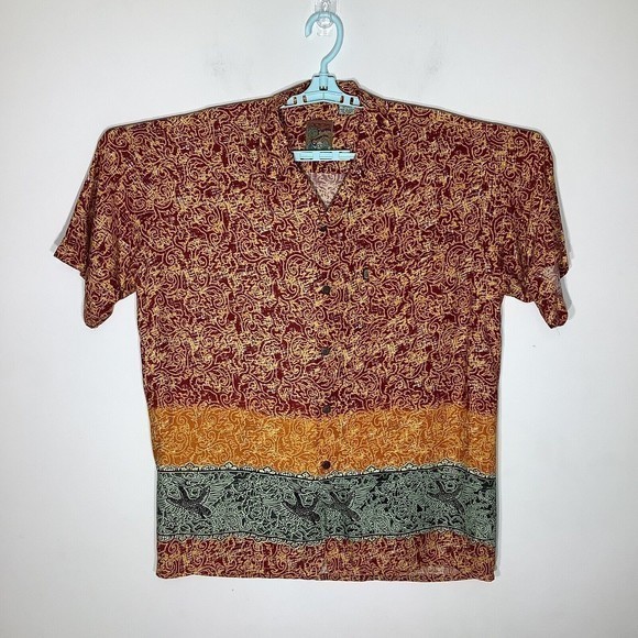 Pineapple Connection‎ Mens Short Sleeve Button Up Hawaiian Shirt Size Large - Picture 2 of 7